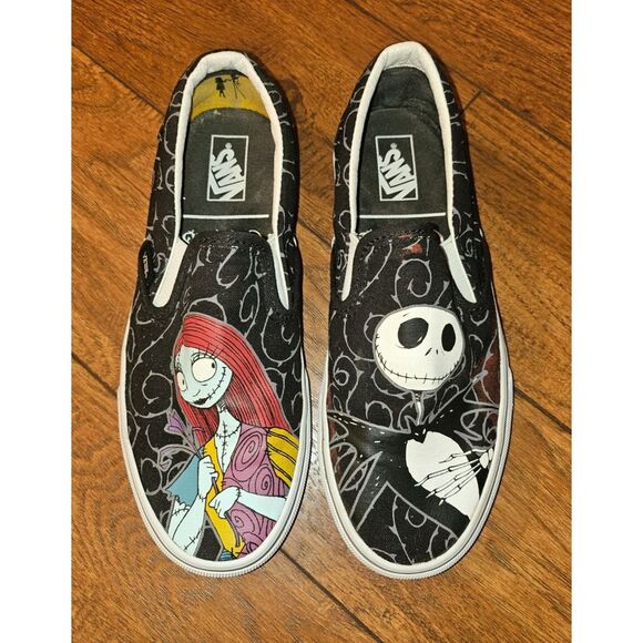 Vans Shoes - Vans Nightmare Before Christmas Jack & Sally Slip On Shoes Women's 6.5 Men's 5‎